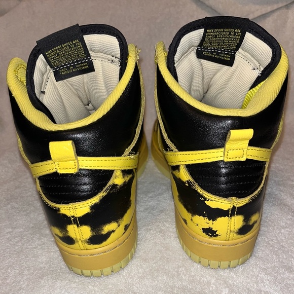 Nike Dunk High 1985 Yellow Acid Wash US Size 8M - Picture 9 of 11